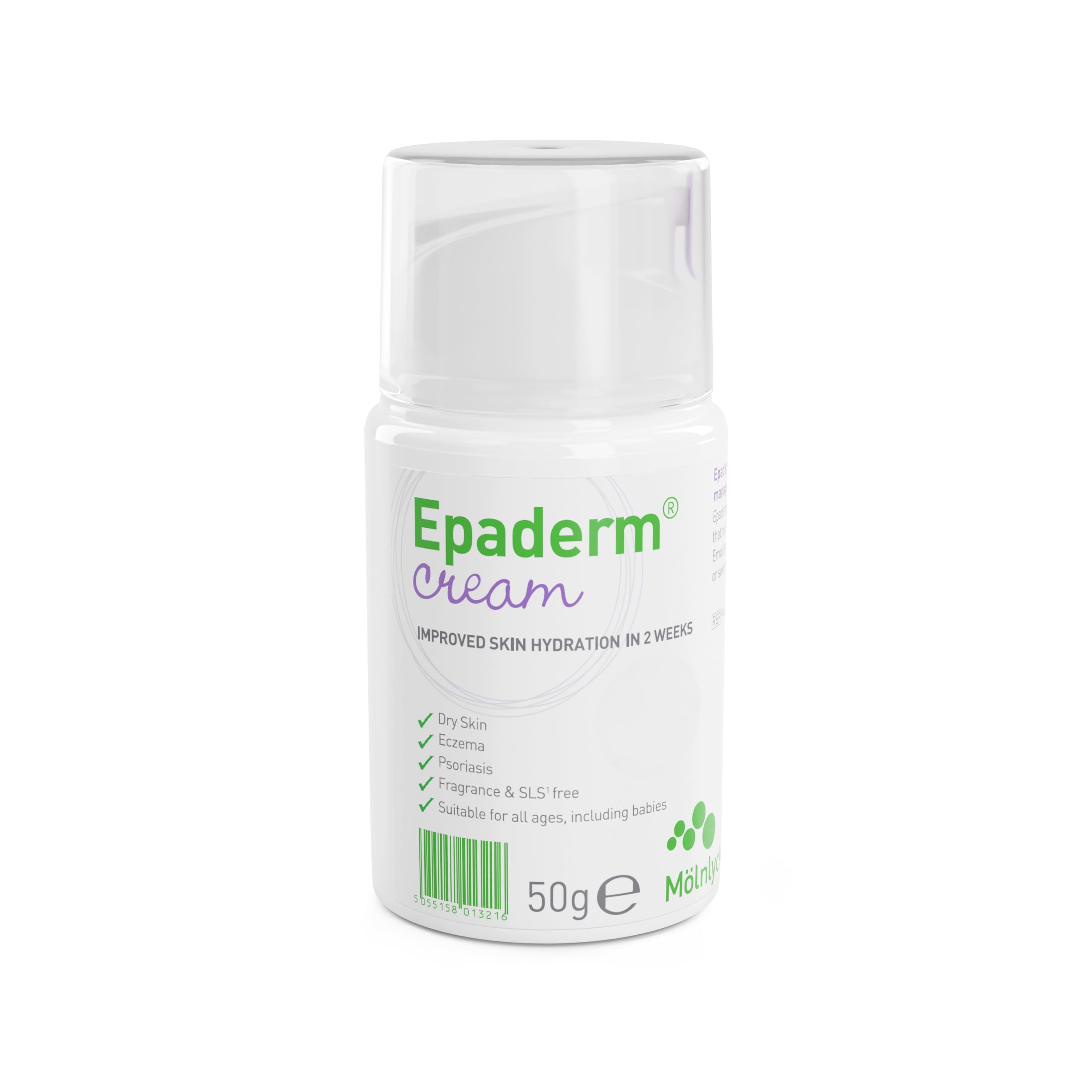 Epaderm Crema 50 g en envase compacto para hidratación diaria.