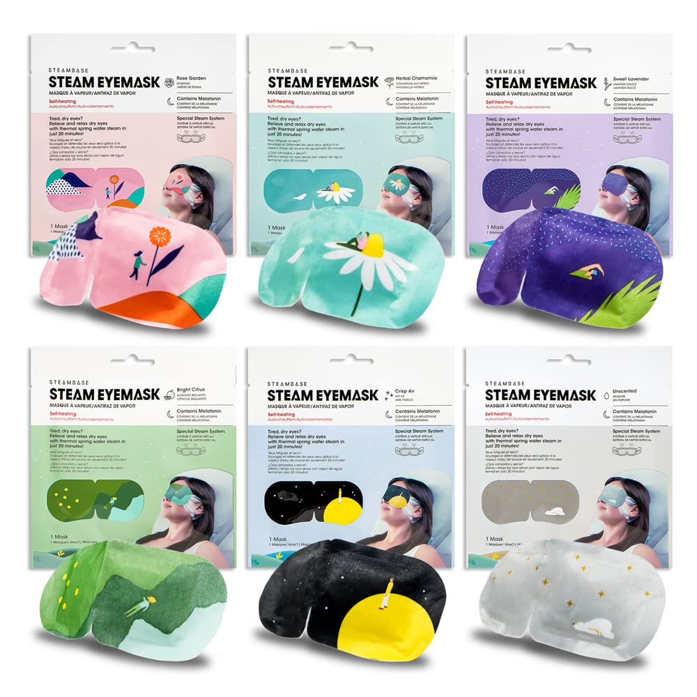 Epielle mascarilla ocular de vapor en empaque, alivio rápido para ojos cansados