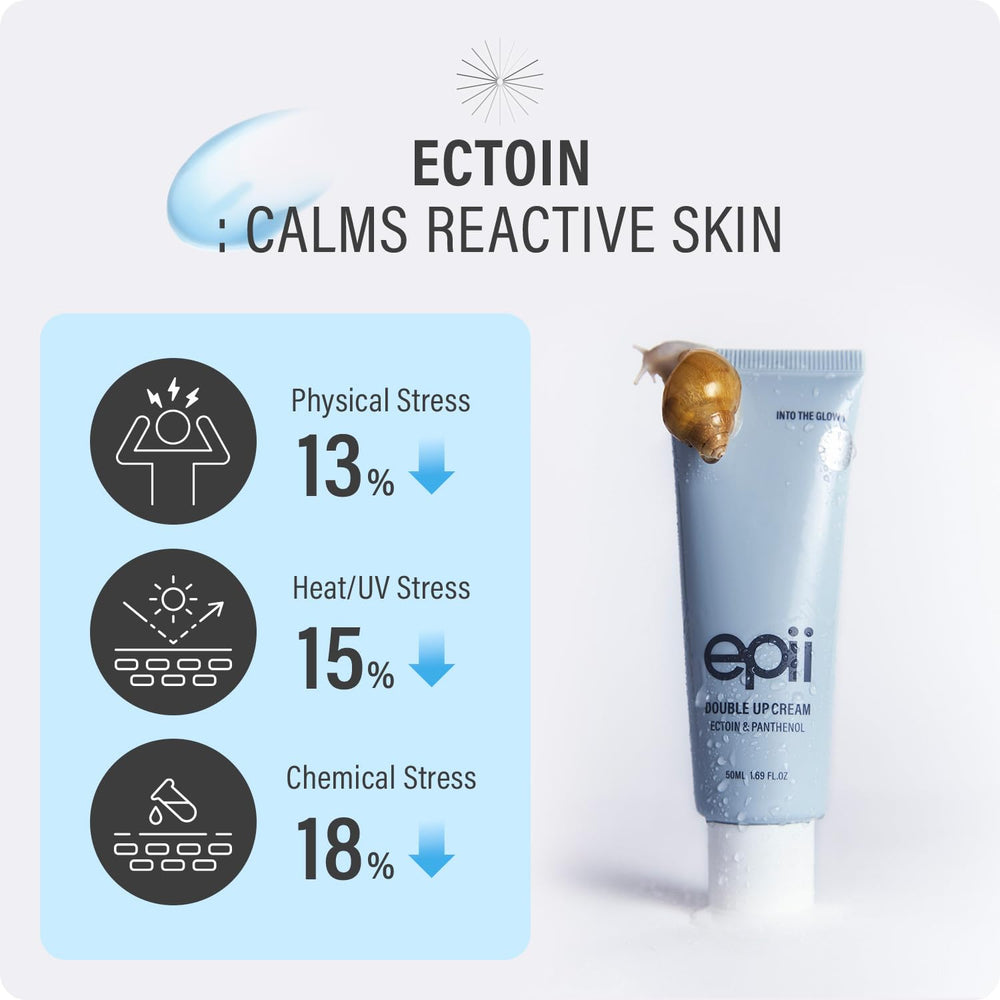 epii Crema Doble: etiqueta de ingredientes con ectoin y pantenol.
