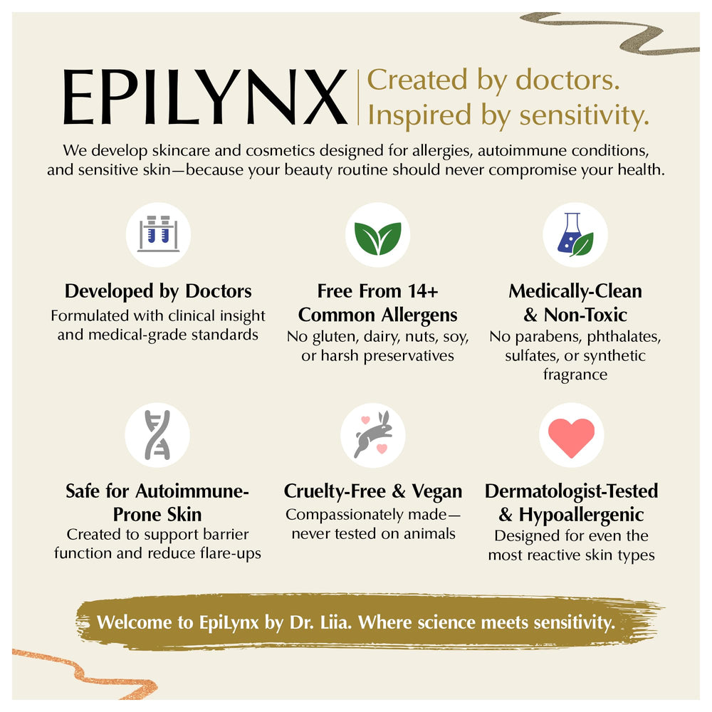 EPILYNX fórmula libre de crueldad y vegana para belleza consciente.