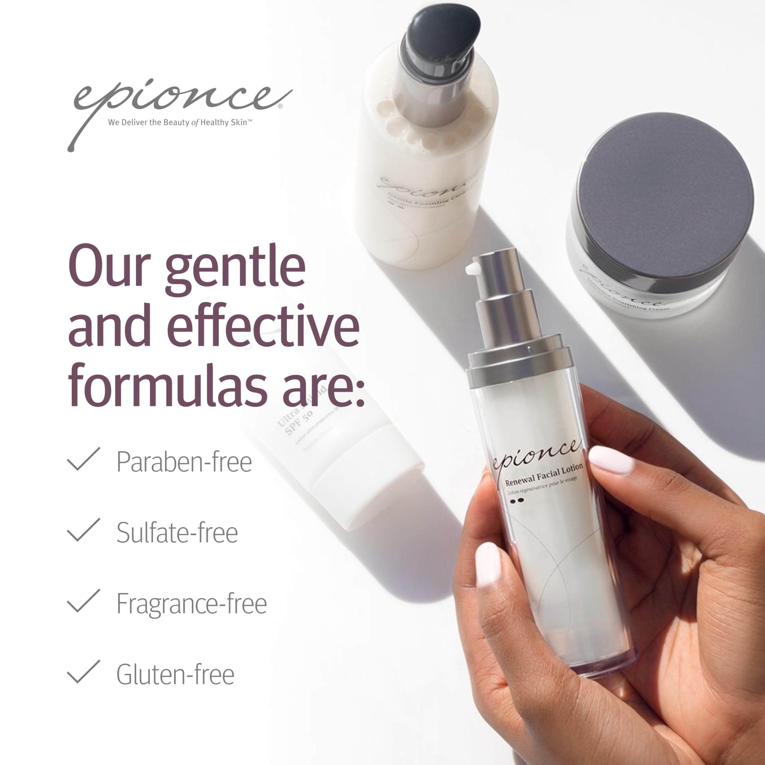 Epionce Crema Manos Restauradora: envase práctico para rutina diaria.