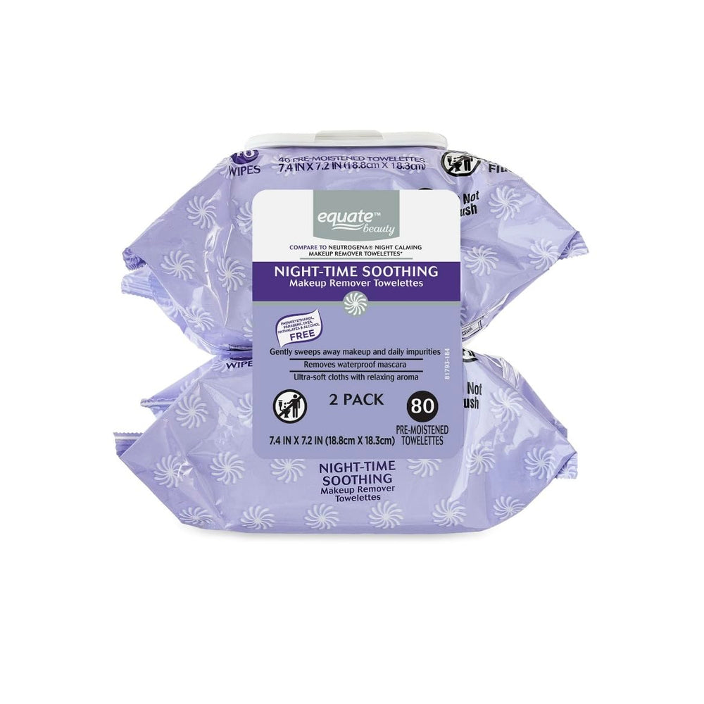 Equate desmaquillante nocturno: toallitas húmedas para limpieza suave y maquillaje
