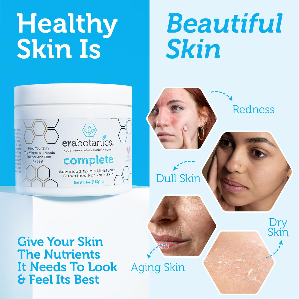 Era Organics crema facial 12 en 1, ingredientes clave con miel de Manuka.