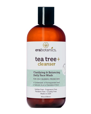 Era Organics jabon purificante de árbol de té para rostro, ayuda a equilibrar la grasa.