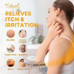 Calendula de Erbaid salve en tarro para alivio suave de irritaciones.