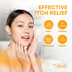 Textura gel Calendula Erbaid en la mano para hidratación ligera.