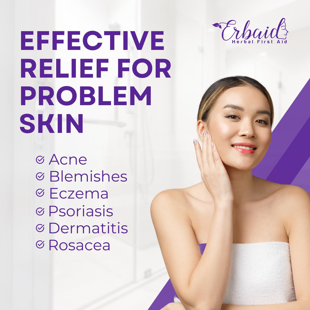 Erbaid Jabón en Barra con Zinc en aplicación facial para limpieza suave