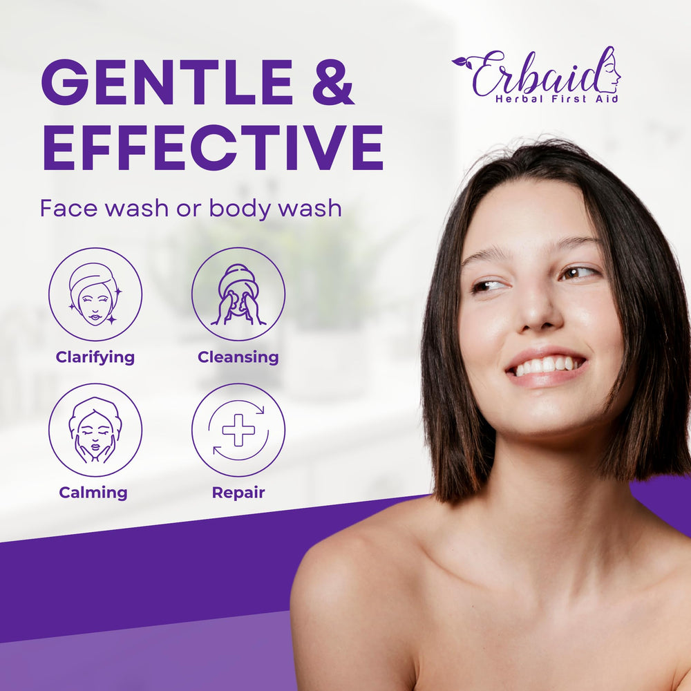 Erbaid Jabón en Barra con Zinc textura exfoliante suave con aloe y cítricos