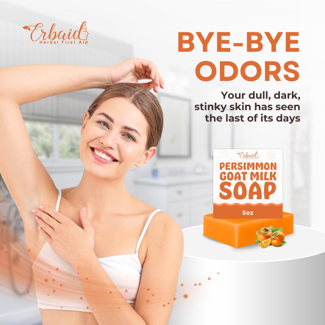 Erbaid Persimmon: envase artesanal que decora el baño.