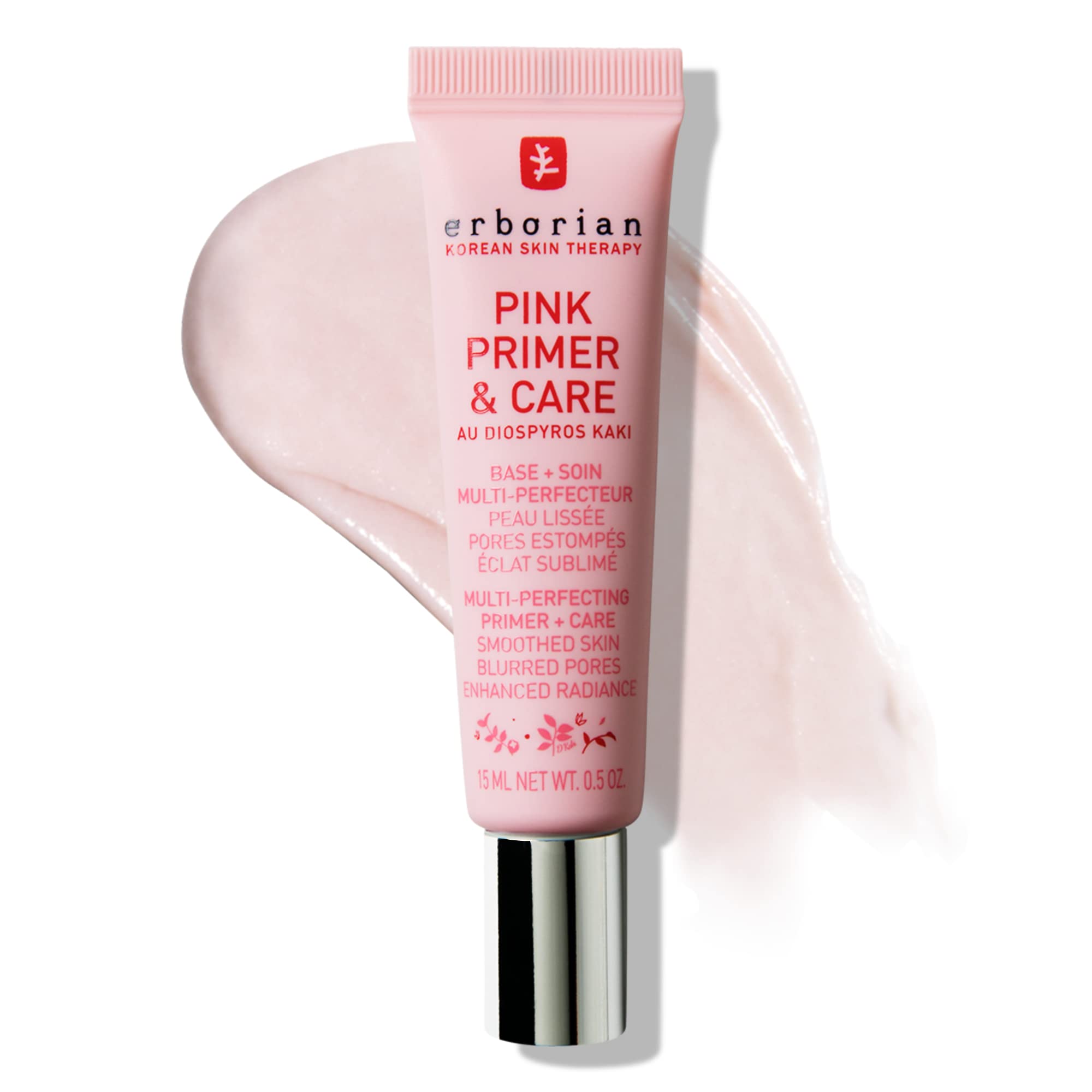 Erborian Primer Rosa y Cuidado, textura sedosa para un acabado suave.