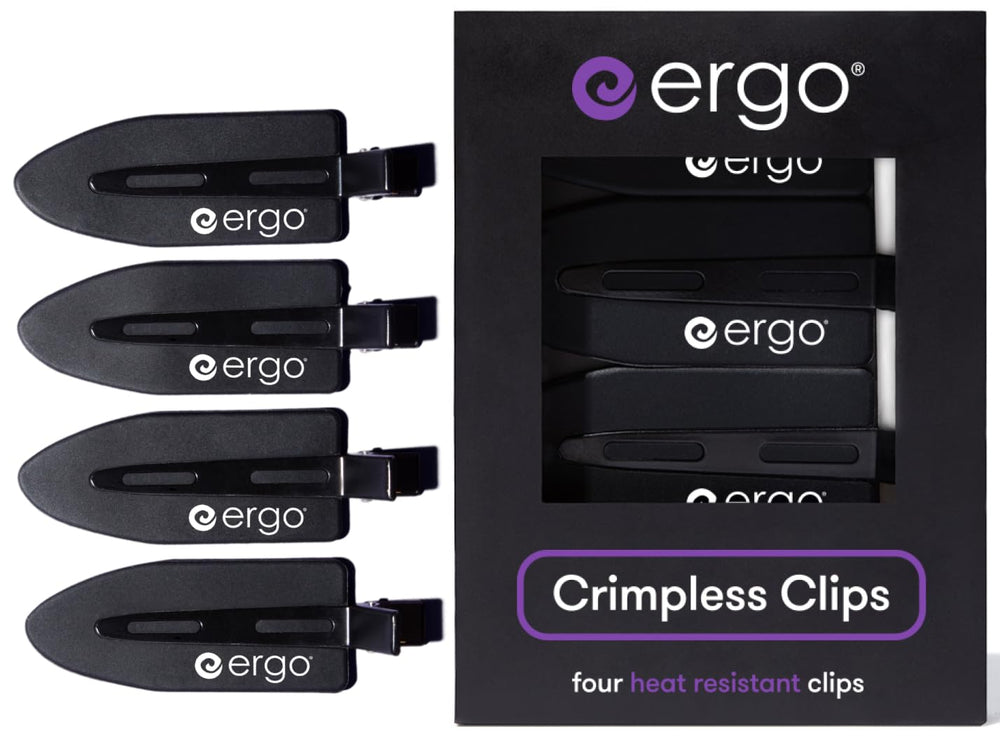 ERGO pinzas sin pliegues para pelo, conjunto de 4, fijan flequillos sin marcas