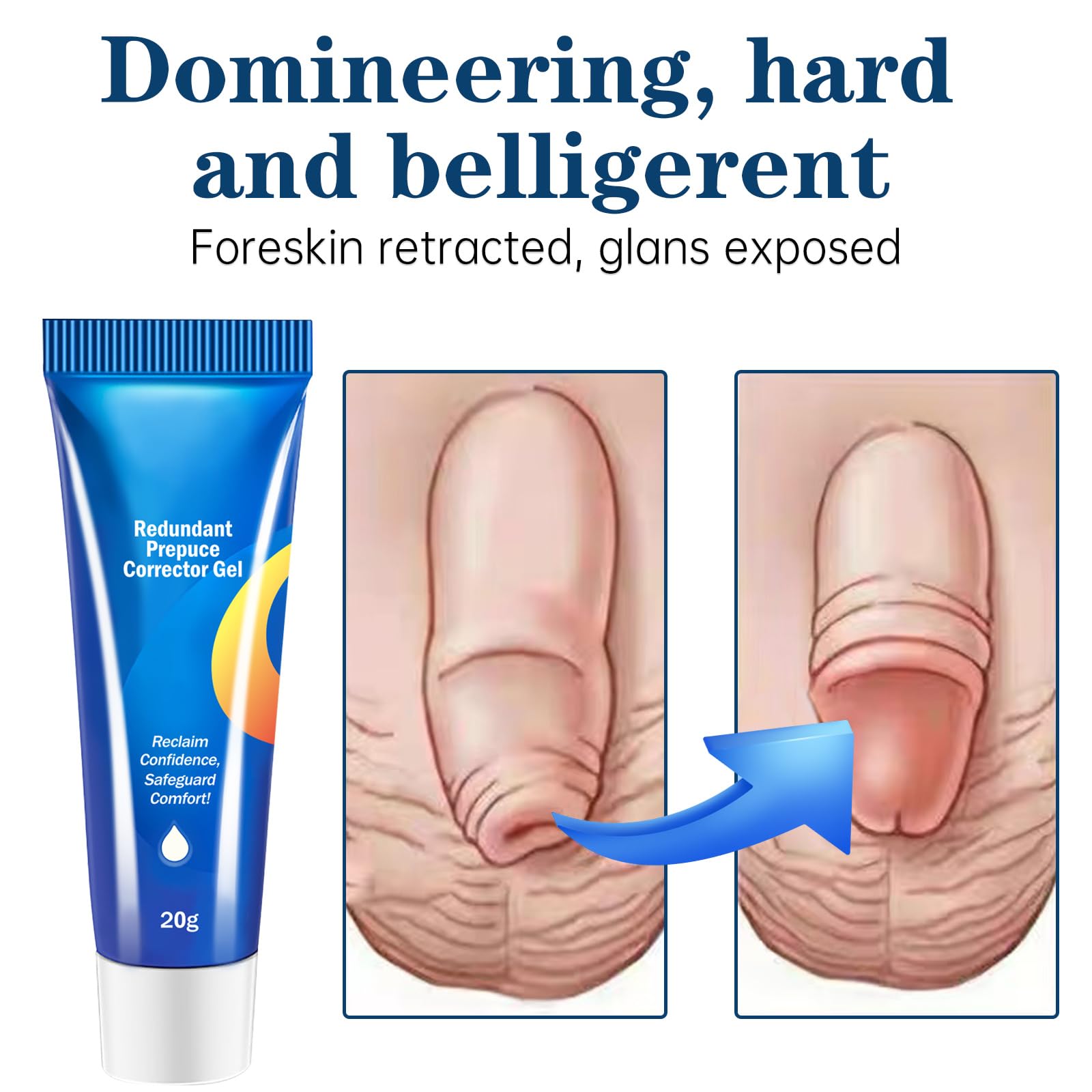 Eroxox Gel Corrector: retracción suave para mayor confort.