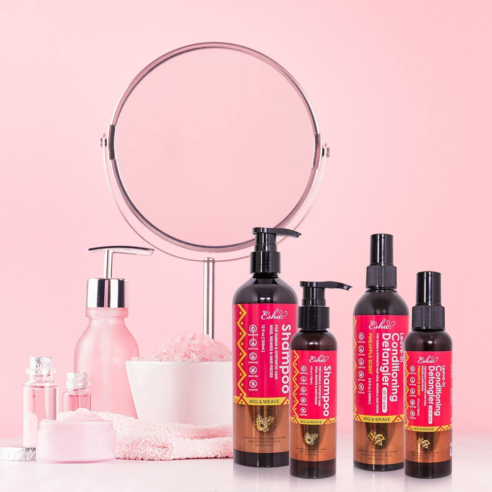 Envase elegante de Esha con diseño claro para cuidado diario