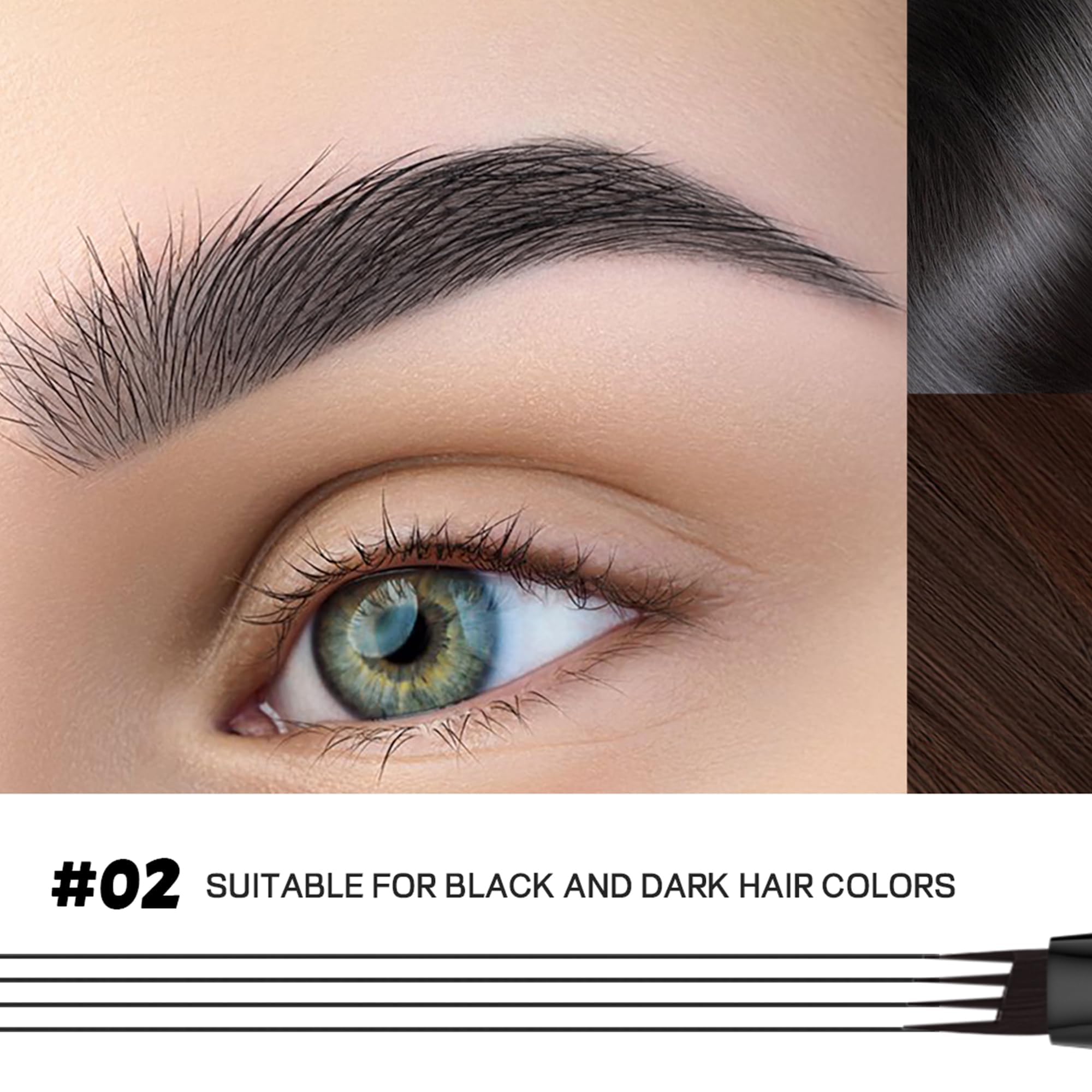 Espoce cejas tres pasos con presión ajustable para acabado natural