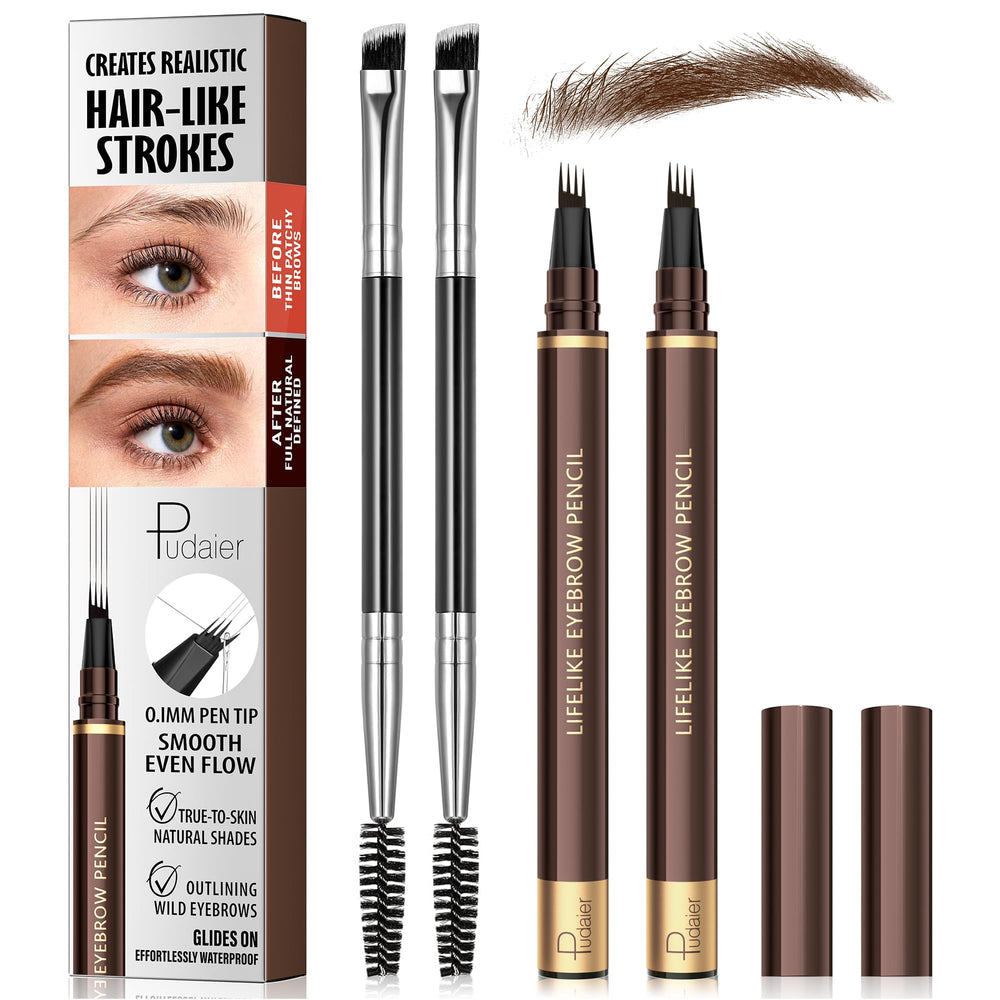 Espoce pen microblading para cejas con 4 puntas, trazos precisos