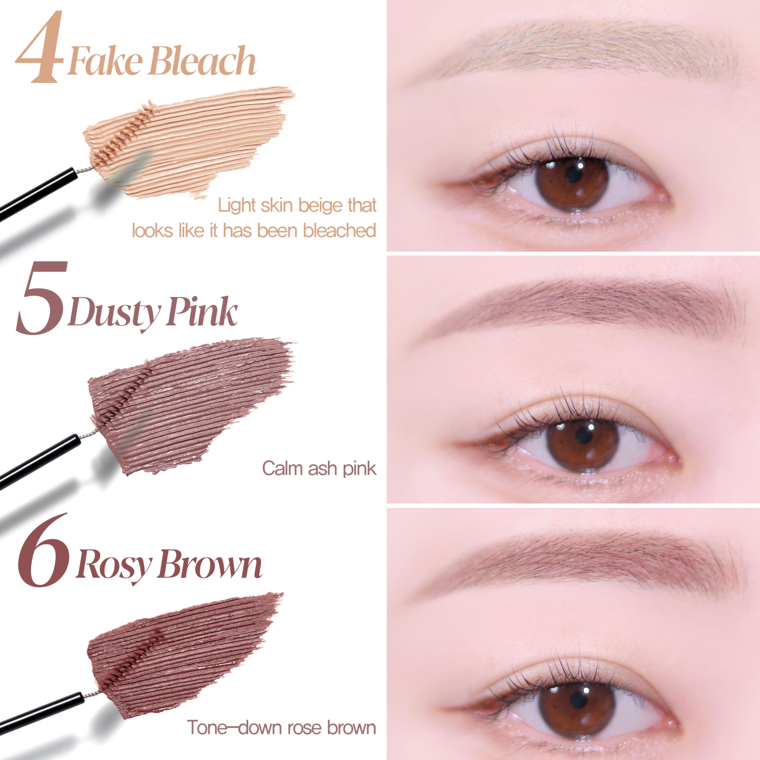 Espoir fijador de cejas 5 rosa empolvado, resistente al sudor para contorno duradero.