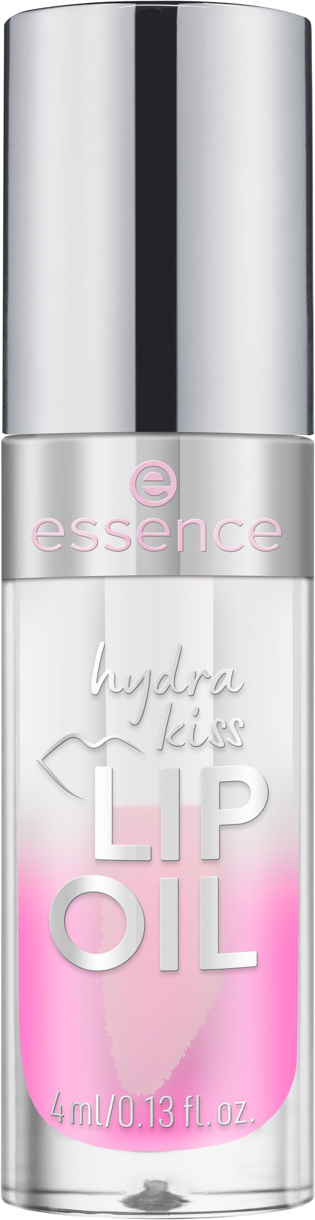 Brillo natural con Essence Hydra Kiss Lip Oil para labios sedosos.