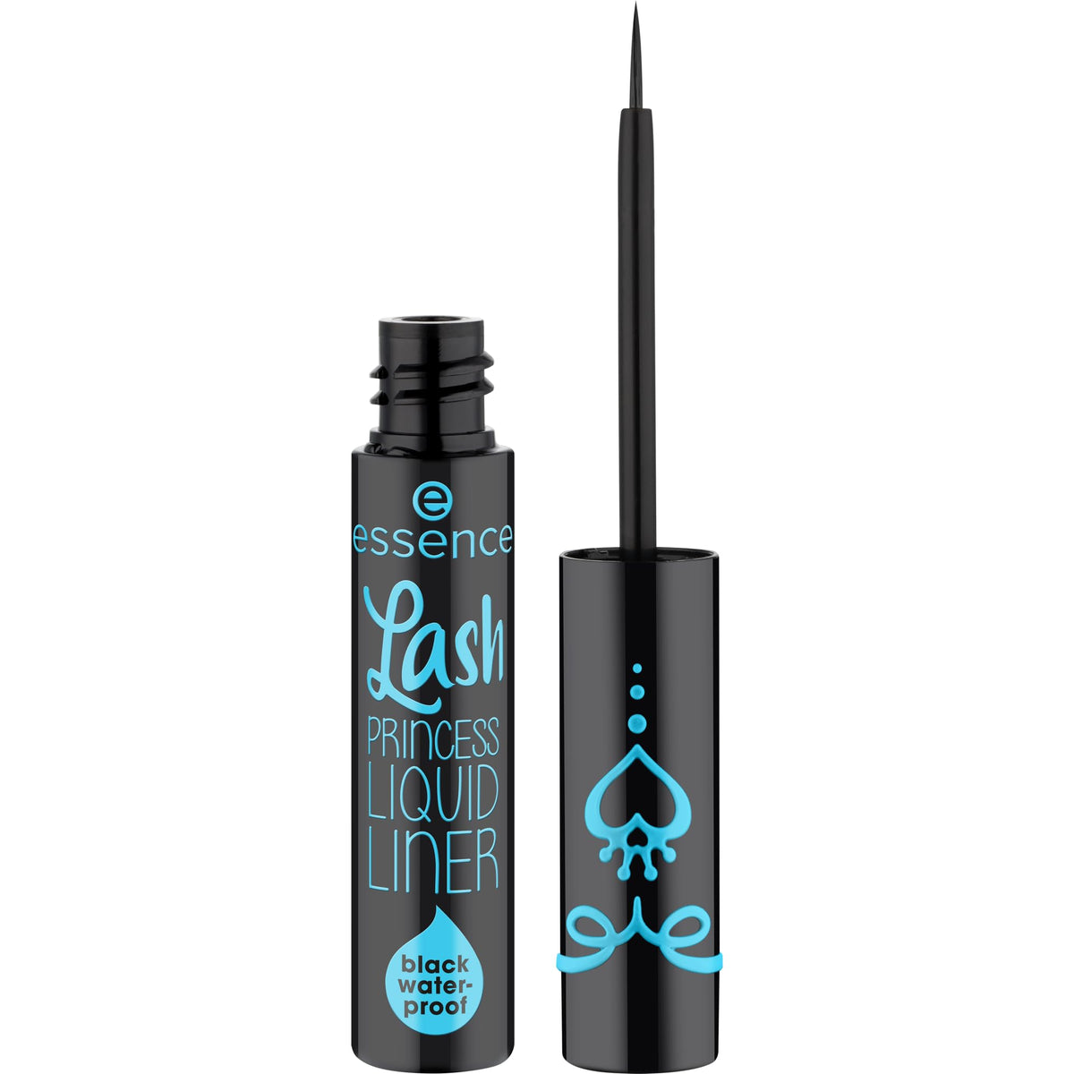 essence Lash Princess delineador líquido negro resistente al agua para delineados duraderos
