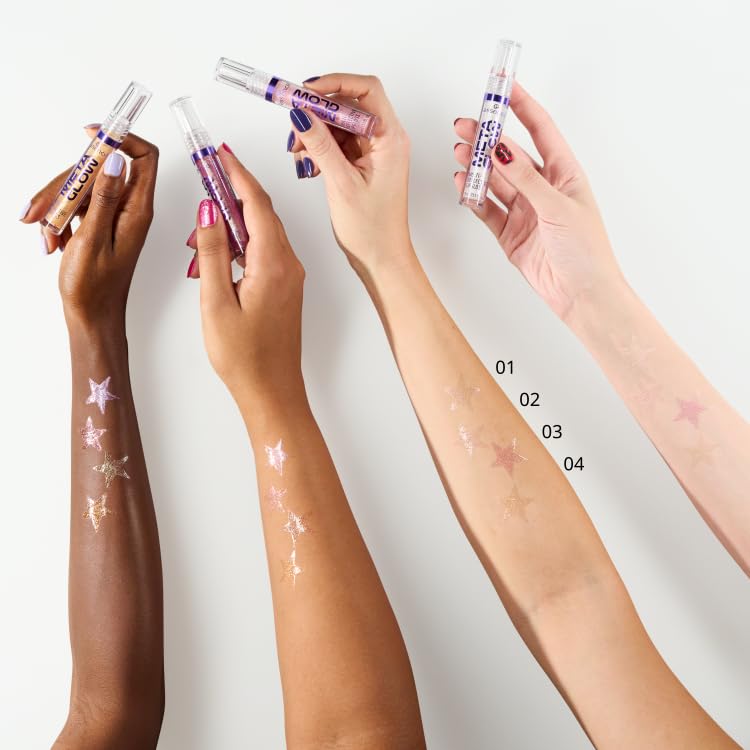 essence Meta Glow uso en una capa para realzar color natural
