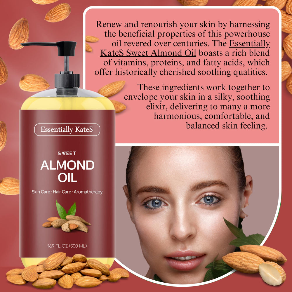 Essentially KateS Aceite de Almendra Dulce: textura ligera, absorción rápida para rostro.