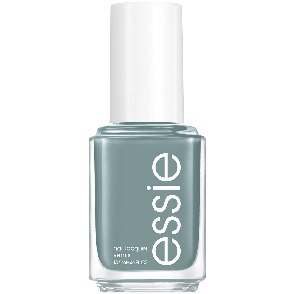 essie Caught In The Rain: verde sage crema para uñas, acabado suave y duradero.