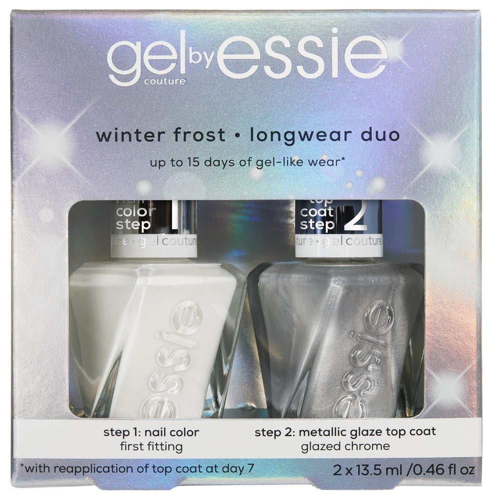 Esmalte ESSIE blanco brillante para un look invernal.
