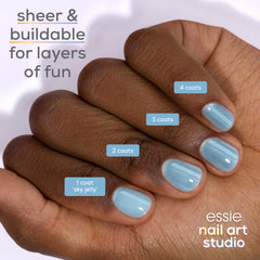 Capas de essie Jelly para arte de uñas personalizable.