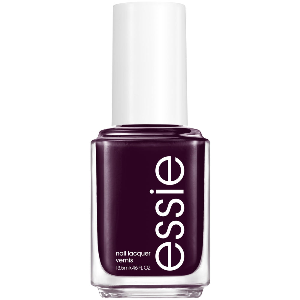 Es irresistible esmalte essie morado en botella, color de salón sofisticado