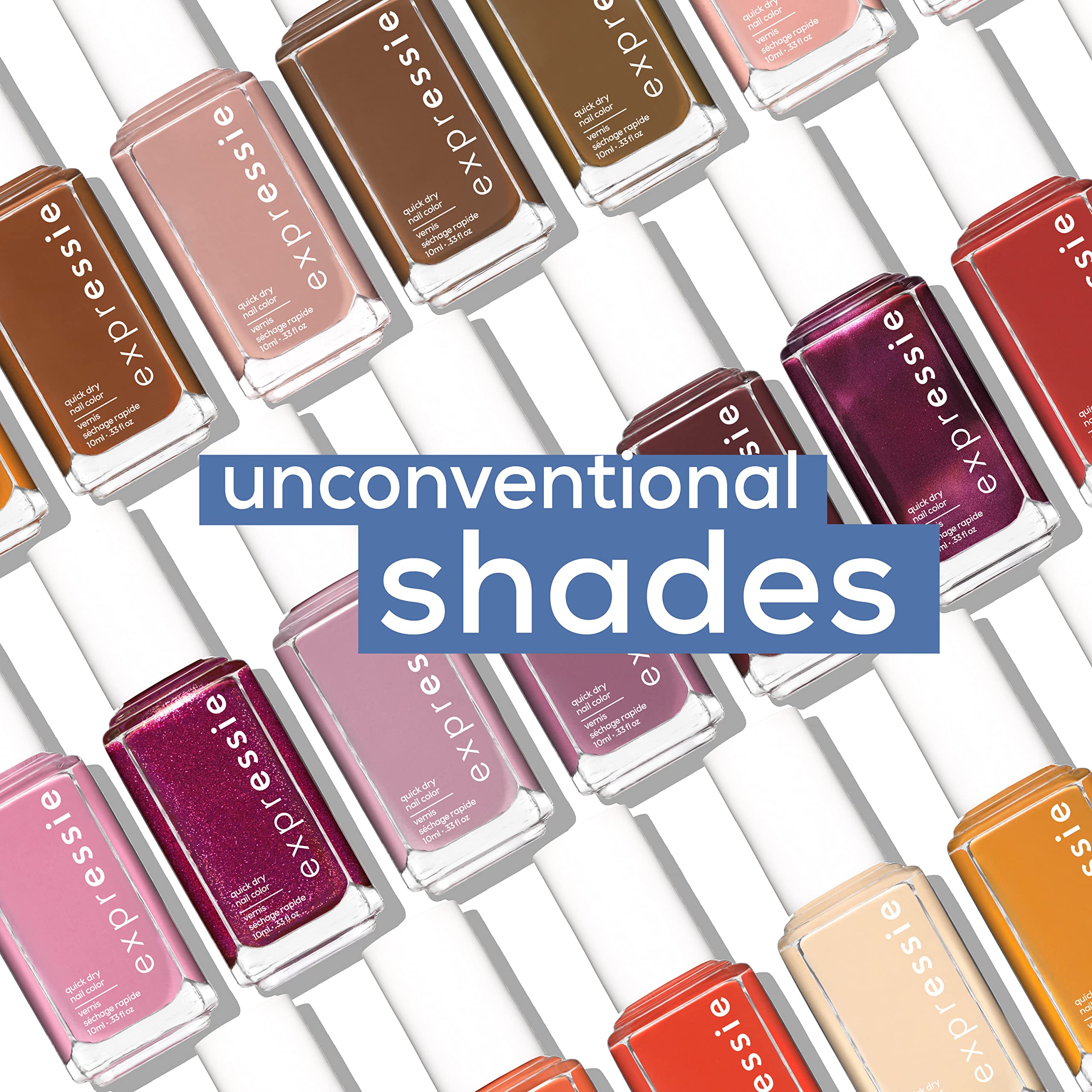 essie Expressie pincel angular facilita la aplicación desde cualquier mano.