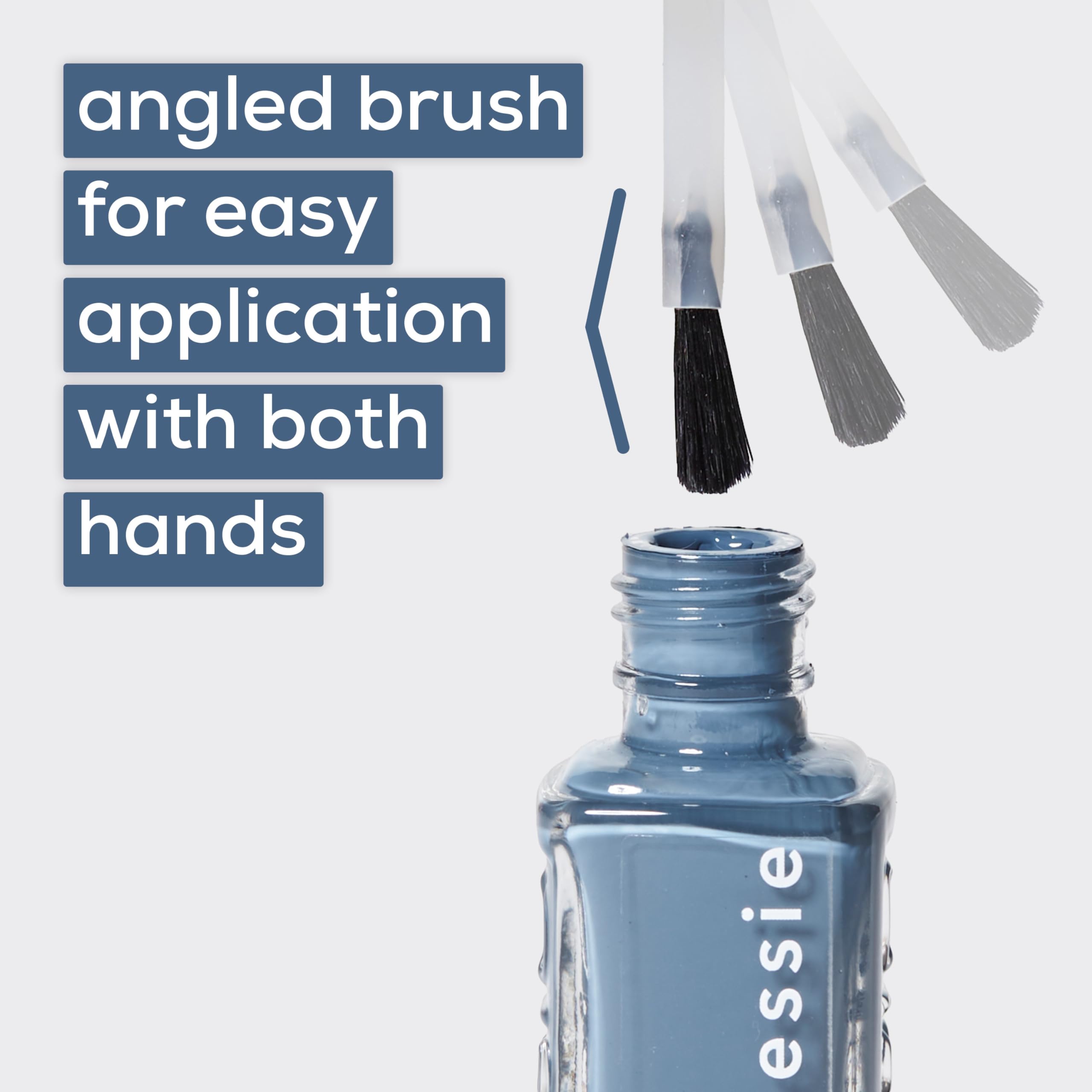 essie Expressie fórmula vegana sin ingredientes de origen animal para uñas limpias.