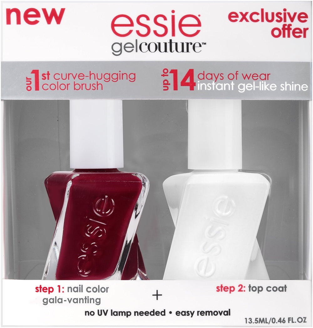 Capa superior de essie Gel Couture para un acabado ultrabrillante y duradero