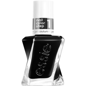 essie Gel Couture esmalte negro de larga duración con acabado liso y elegante