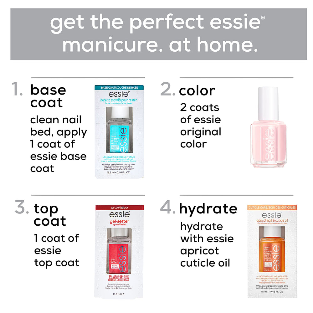 Experiencia de salón en casa con essie para uñas pulidas