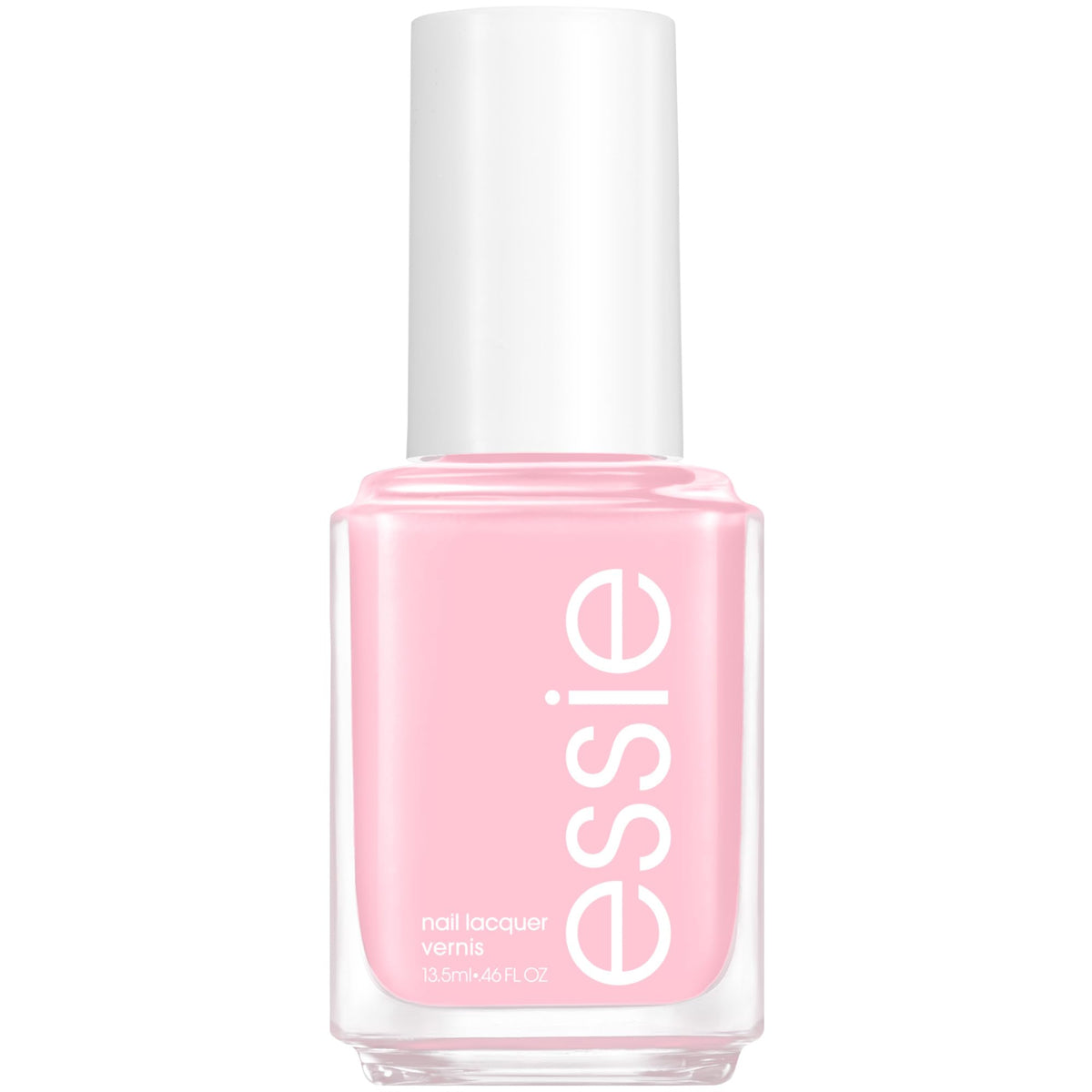 Esmalte essie Minimalista en botella; color rosado suave, acabado cremoso.