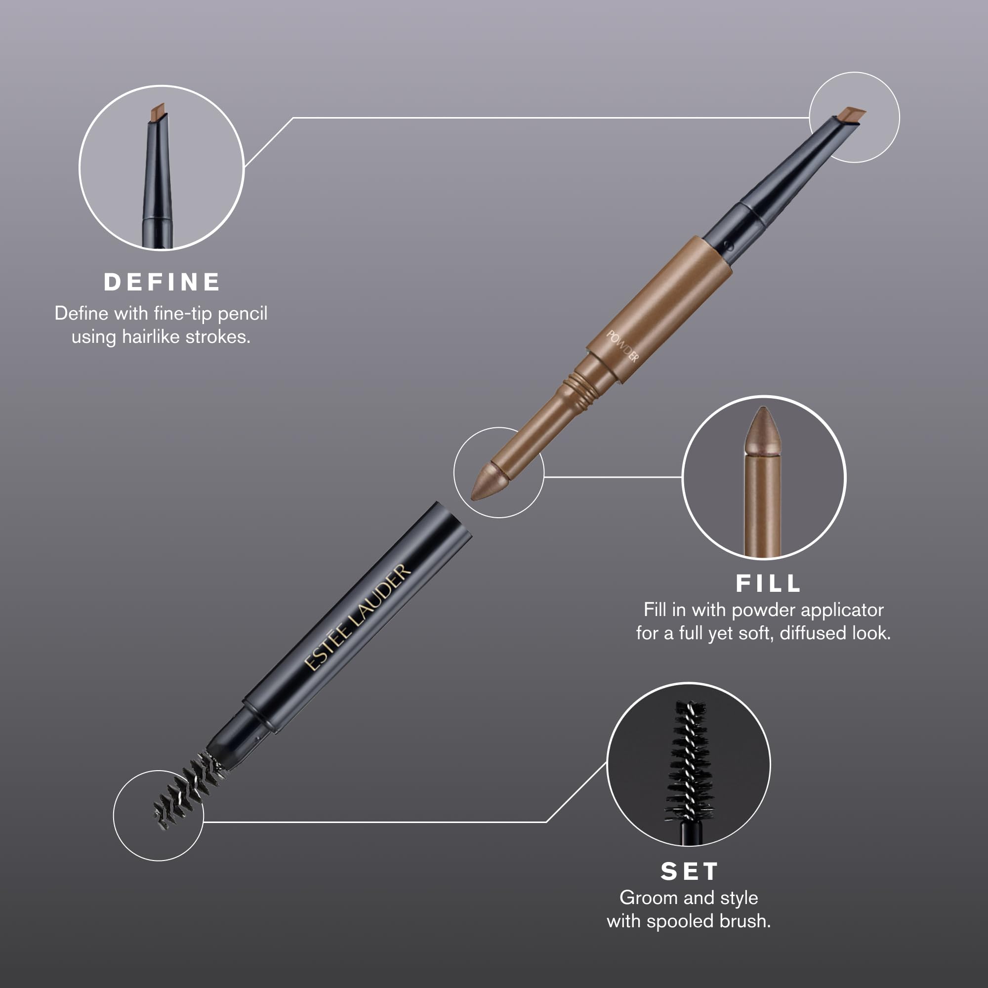 Estée Lauder Brow Multi-Tasker: cepillo espiral para peinar y fijar cejas