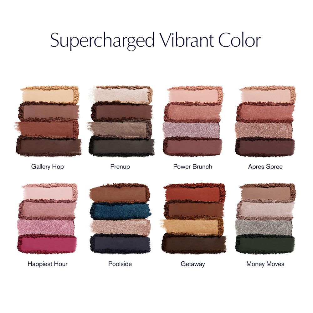 Estée Lauder Eyeshadow Quad diseño recargable para rellenar tonos.