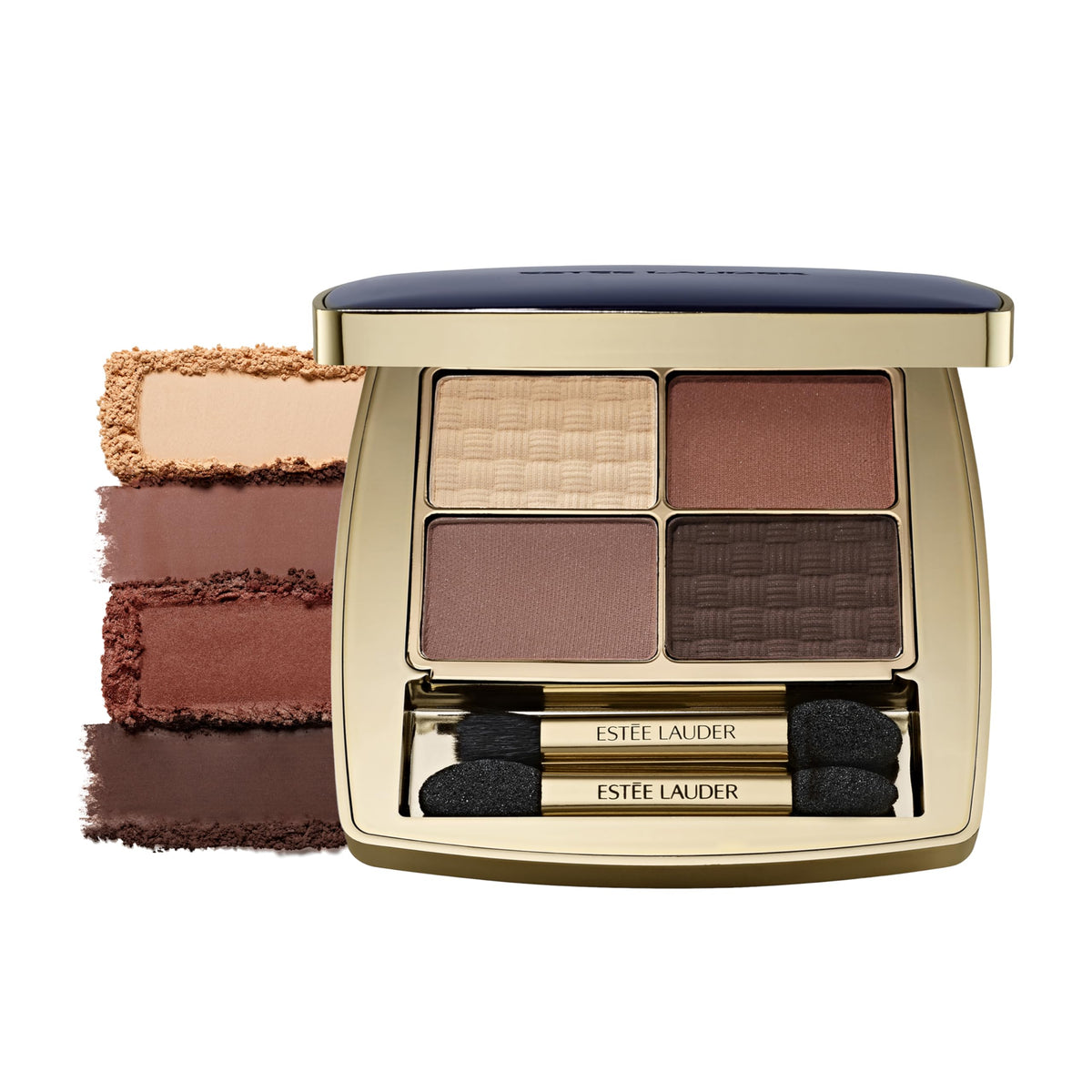 Estée Lauder Eyeshadow Quad: paleta cercana con tonos ricos y duraderos para ojos impactantes.