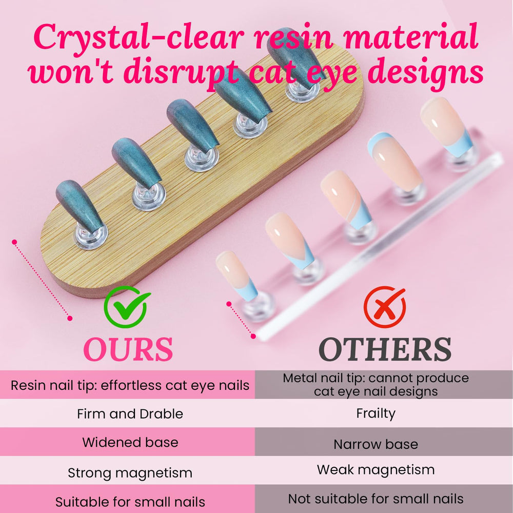 ESUOHYM soporte corazón acrílico para ideas de uñas con mayor precisión.