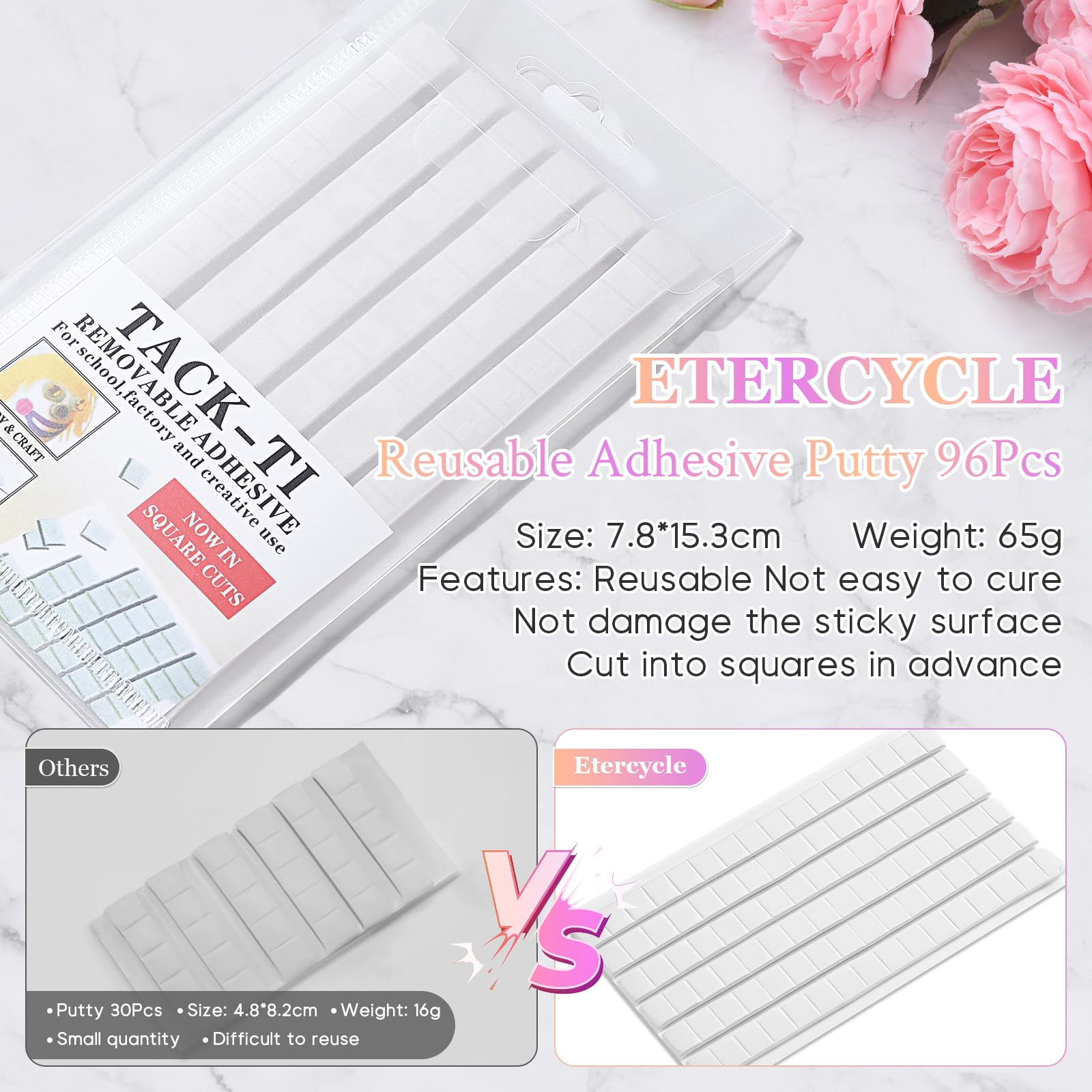 Etercycle-compatibilidad-con-uñas-falsas: admite todas las formas y tamaños para practicar.