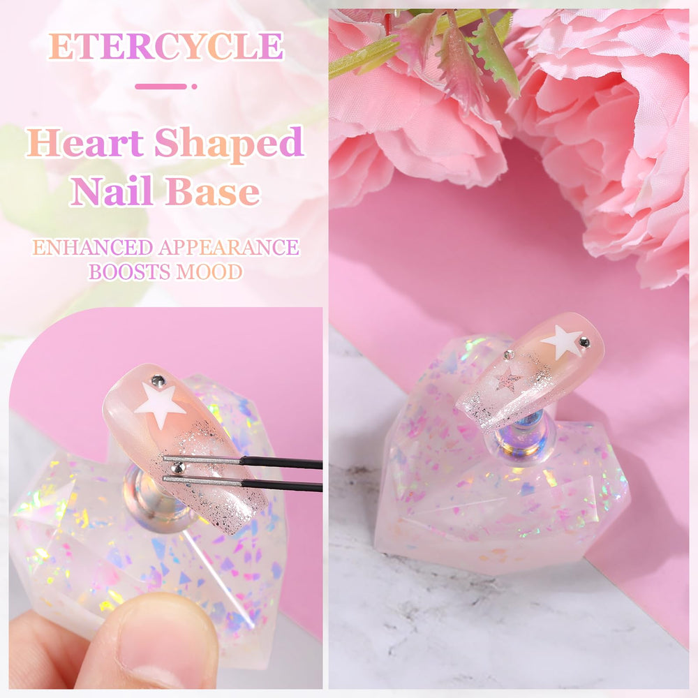 Etercycle-pasta-adhesiva-blanca-96-piezas: adhesivo reutilizable para uñas de ensayo.