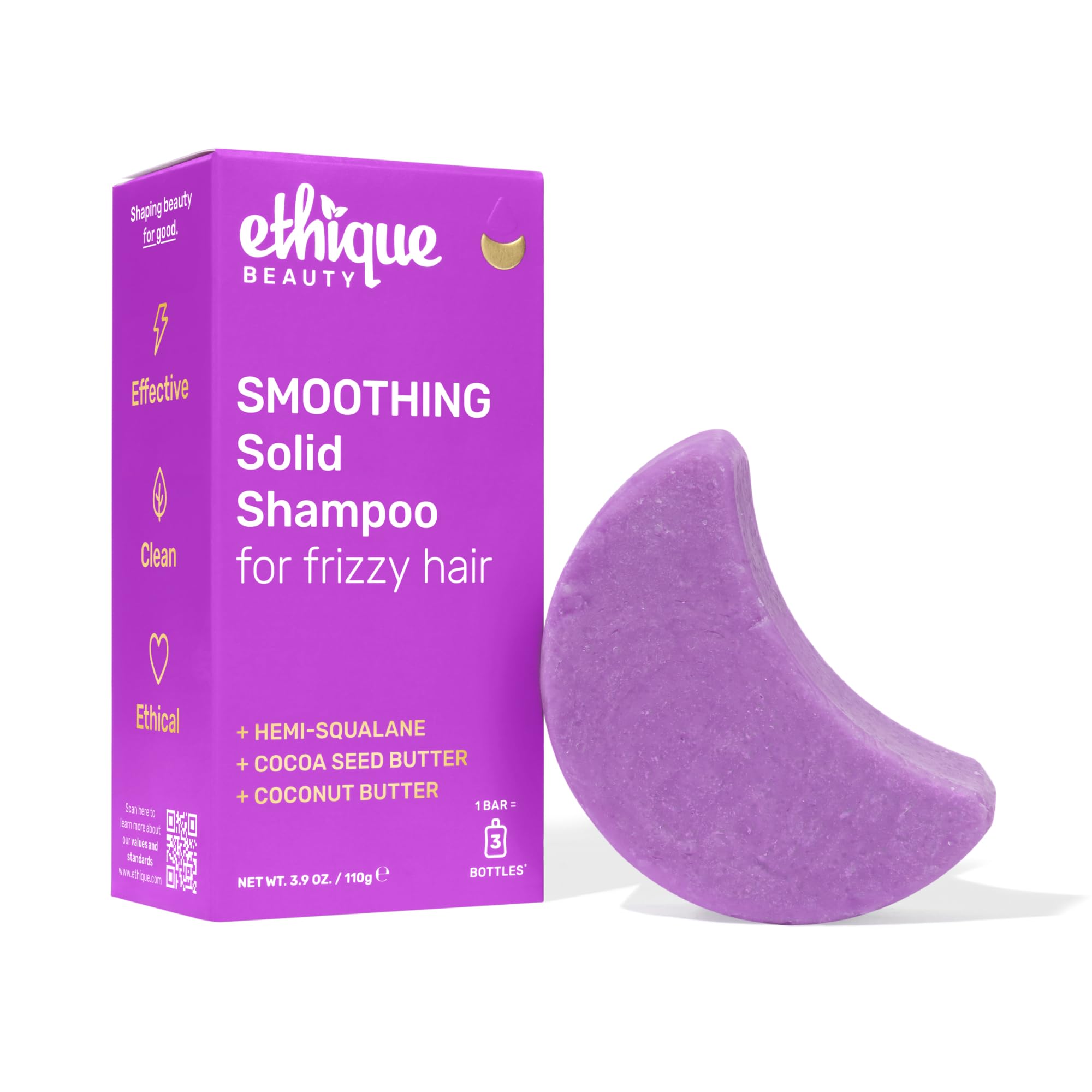 Ethique barra de champú encrespamiento: control del encrespamiento para cabello suave.