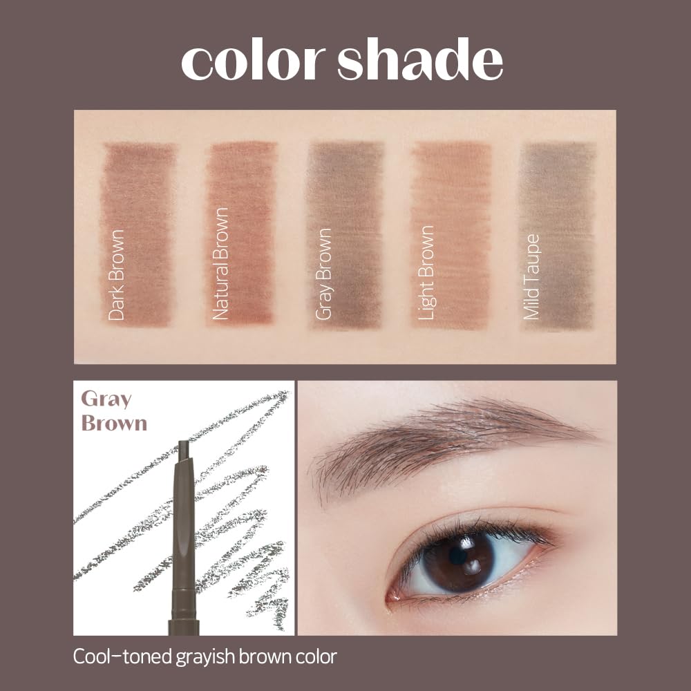 ETUDE Bare Edge Brow Pencil fijación desde la raíz hasta la punta para definición duradera