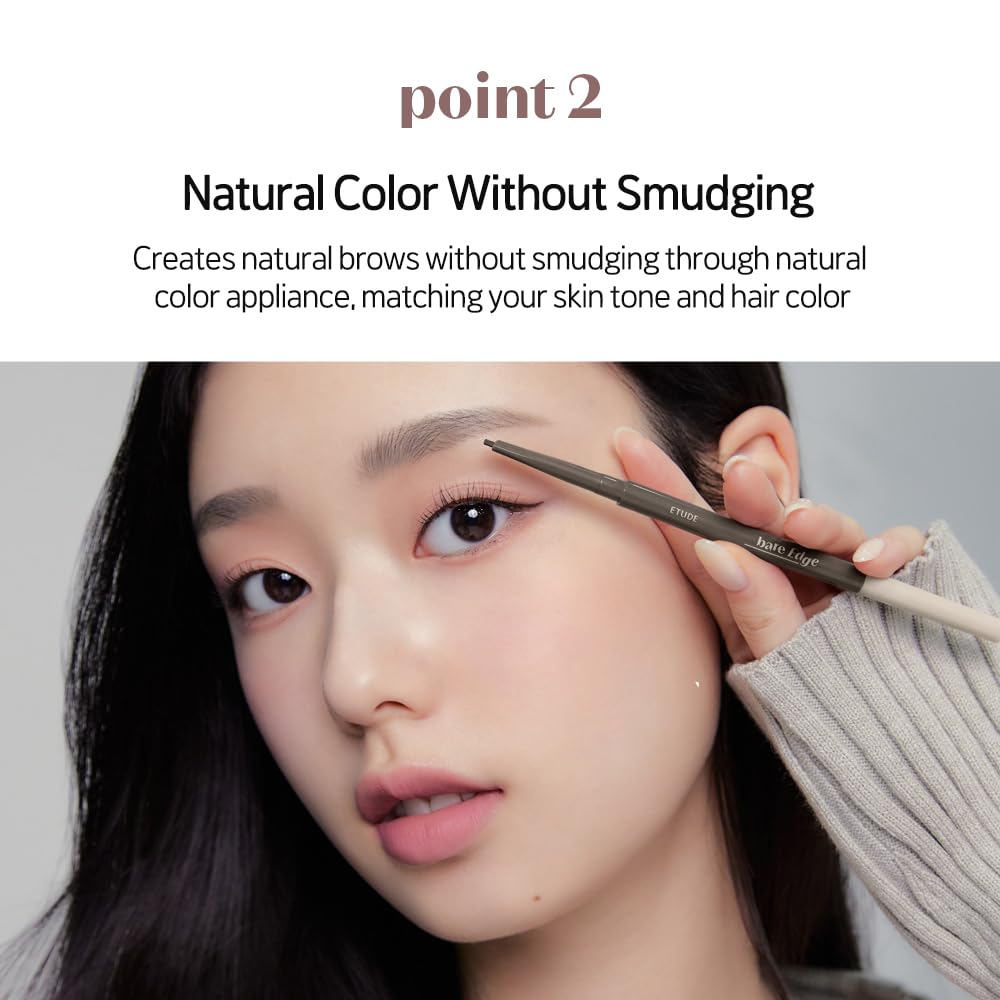 ETUDE Bare Edge Brow Pencil ideal para uso diario con acabado suave