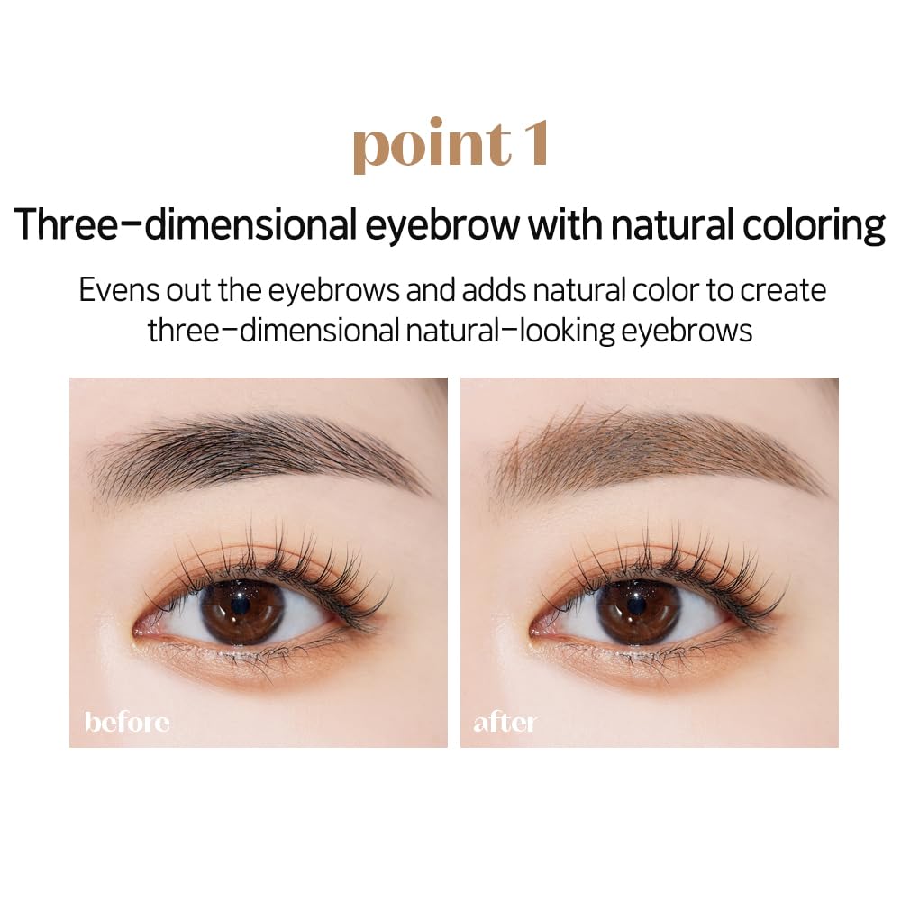 Cejas terminadas con Color My Brows para un look pulido.