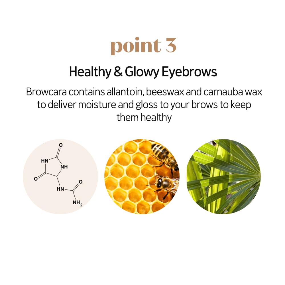 Hidratación para cejas gracias a cera de abejas y carnauba.