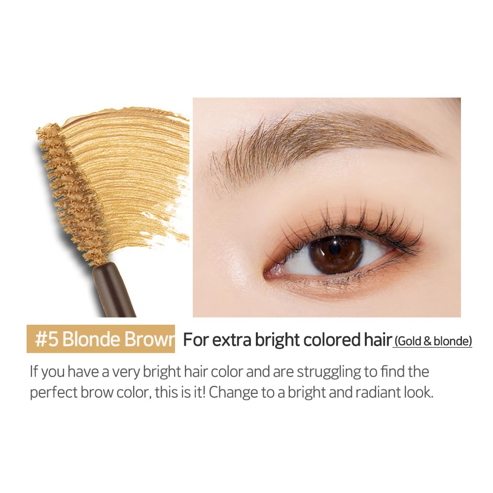 Muestra de cejas con Color My Brows para un teñido uniforme y suave.