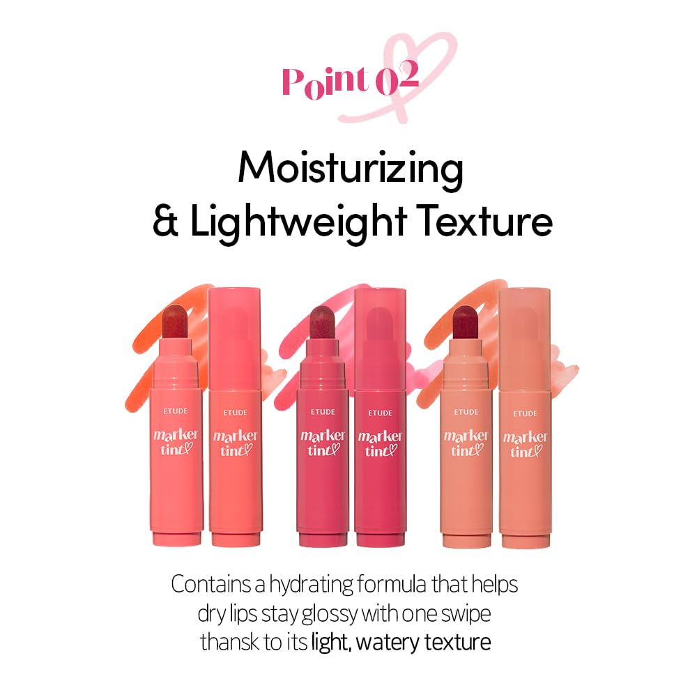 ETUDE Dear Darling Marker Tint frambuesa pop pigmento de alta cobertura