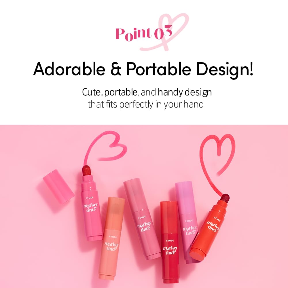 ETUDE Dear Darling Marker Tint frambuesa pop diseño de uso sencillo