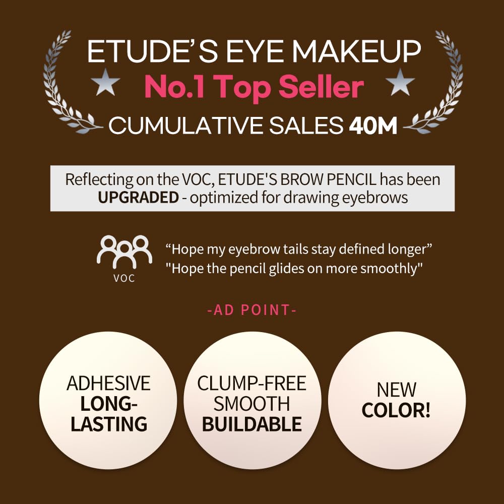 ETUDE cejas delineadas con diseño triangular para trazos precisos