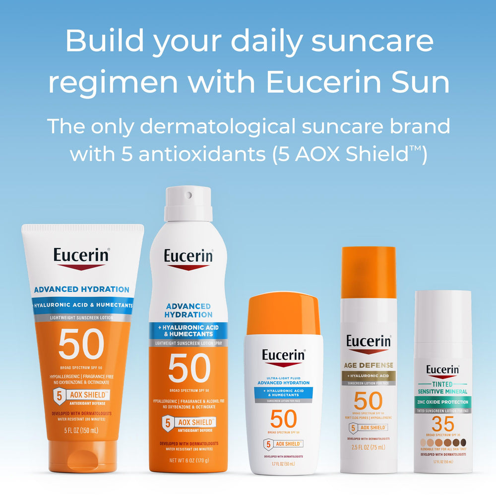Eucerin Fórmula con 5 antioxidantes SPF30 en spray.
